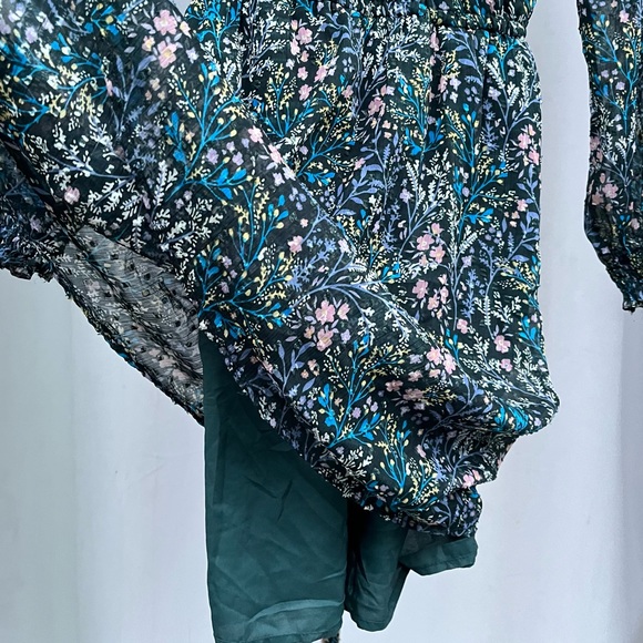 LOFT Floral smocked tie dress - Picture 8 of 9